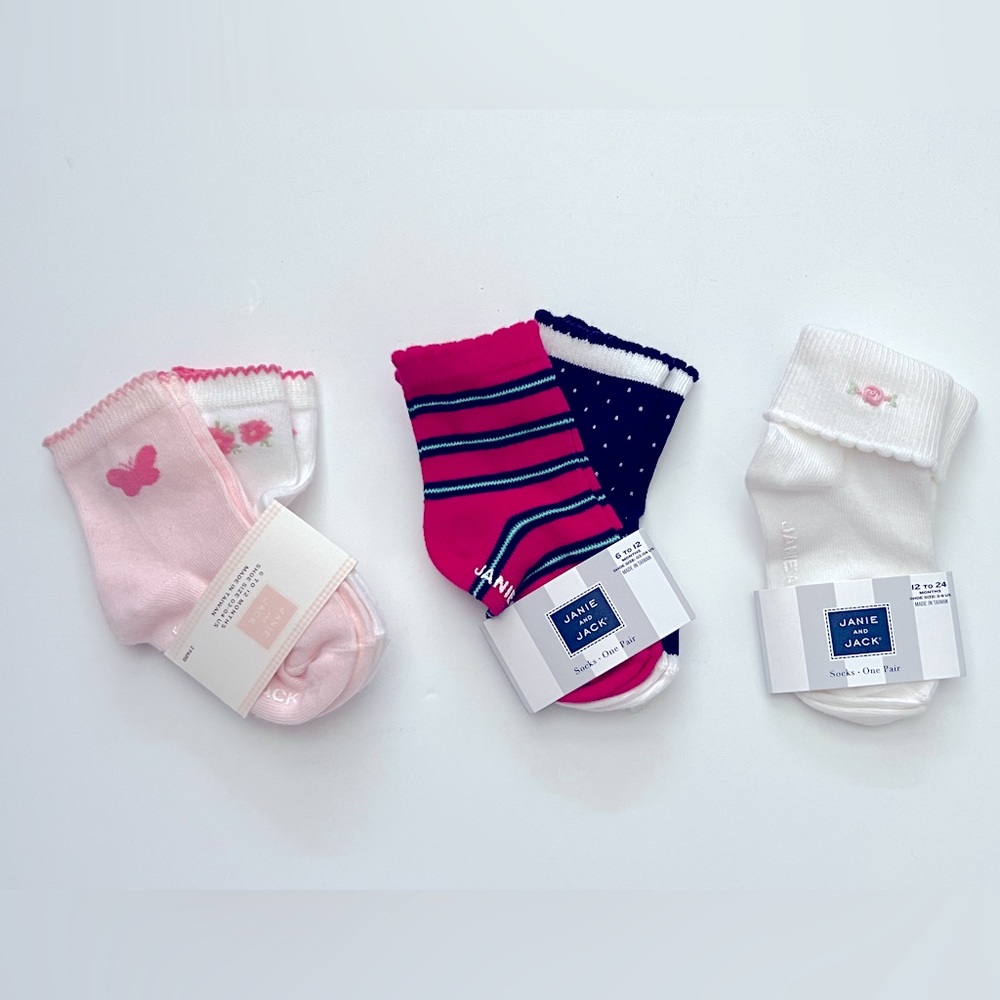 NWT 5 Pairs of Janie and Jack Socks